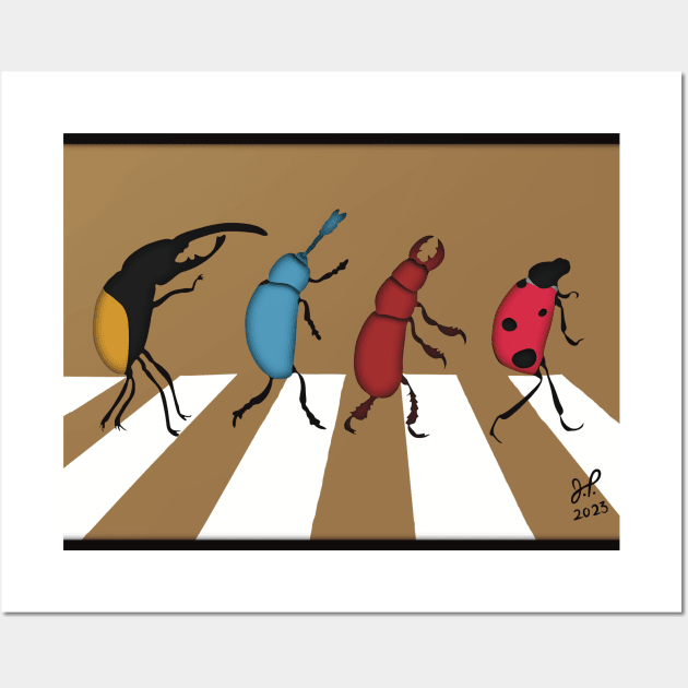 The Beetles - Minimalistic Paper Craft Digital Art Wall Art by JP